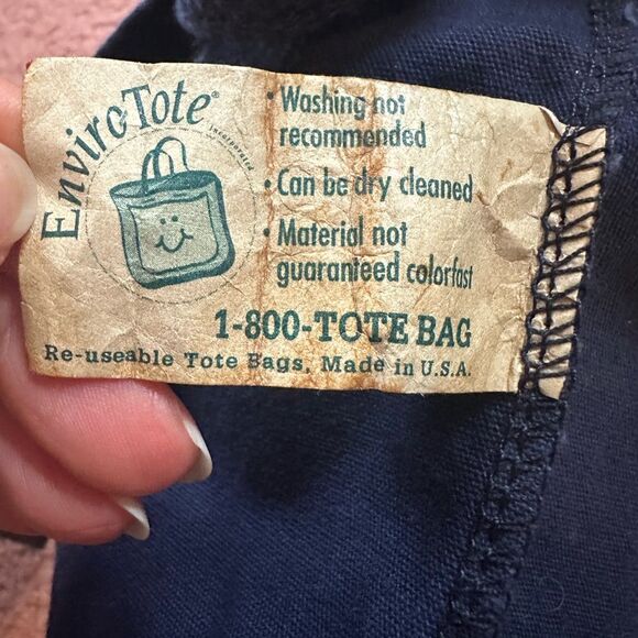 Vintage NWOT Small Knoll Navy Blue Tote Bag - Picture 3 of 3